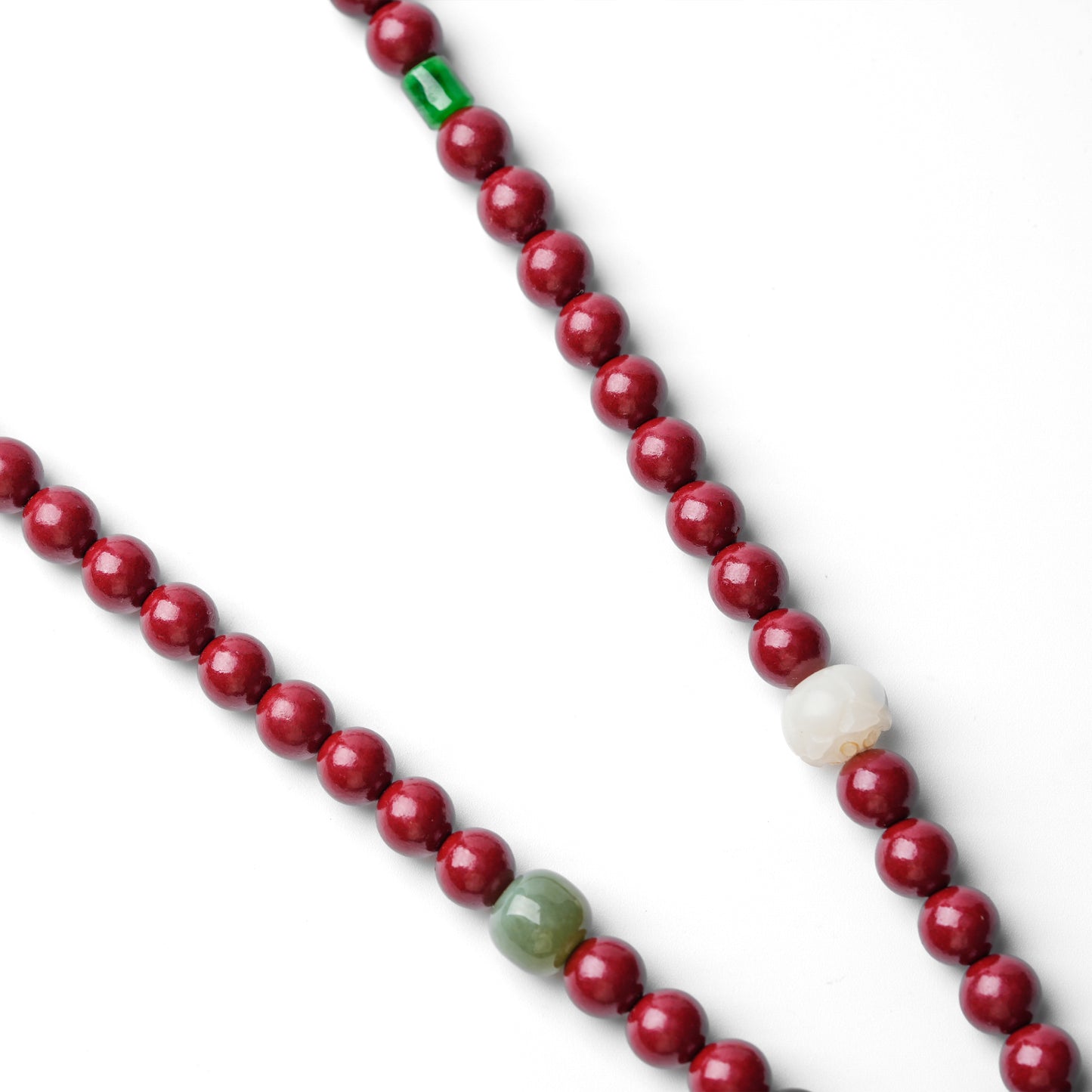 Cleansing and Protection - Amber Charmed Cinnabar Beads